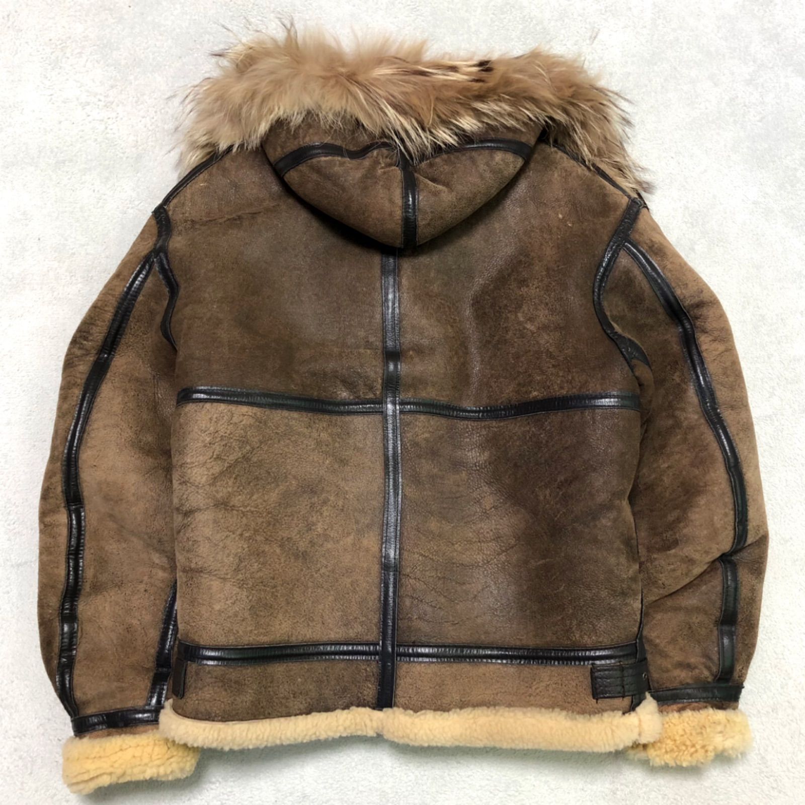 AVIREX USA製 B-3 フライトジャケット フード付 ファー付 ムートン