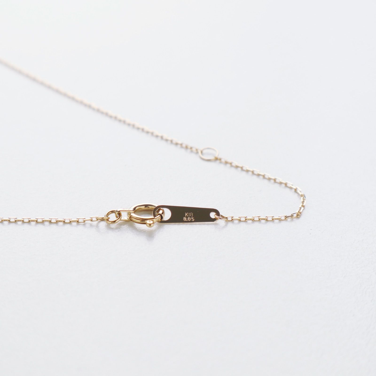 agete アガット K18 ダイヤモンド D.0.05ct ネックレス - c.2000s