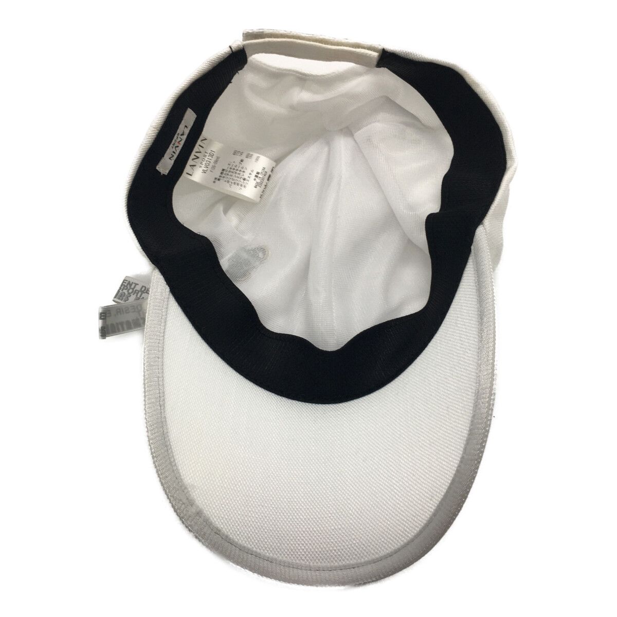 LANVIN - coco 中古 ランバンスポール LANVIN SPORT キャップ フリー 57.5~56cm ライトグレー グログランリボン LANVIN - coco 中古 ランバンスポール LANVIN SPORT キャップ