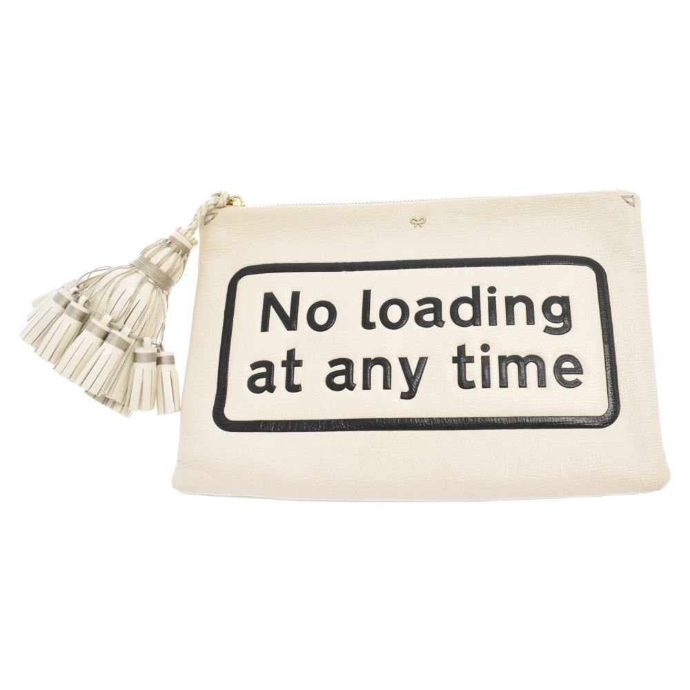 Anya Hindmarch (アニヤハインドマーチ) No Loading Any Time クラッチバッグ レディース タッセル グレージュ