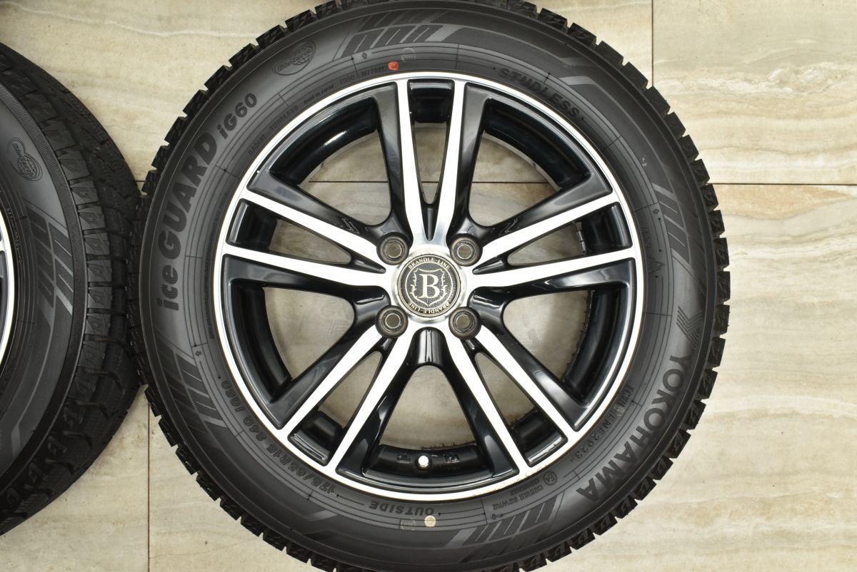 超美品バリ溝‼️アクア外し　175/65R15 ＢＳスタットレスタイヤホイール4本 超美品‼️アクア外し175/65/R15ブリザックスタットレスタイヤホイール