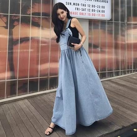 デニムワンピース ジャンパースカート デニムスカート マキシ丈 マキシ 袖なし かわいい 大人可愛い シンプル カジュアル 大人 おしゃれ お洒落 体型カバー 大人女子 こなれ感 ラフ 無地 春 夏 10代 20代 30代 レディース 女性用 学生 通学 デート お出かけ 女子会 休日 デニムワンピース ジャンパースカート デニムスカート マキシ丈 マキシ