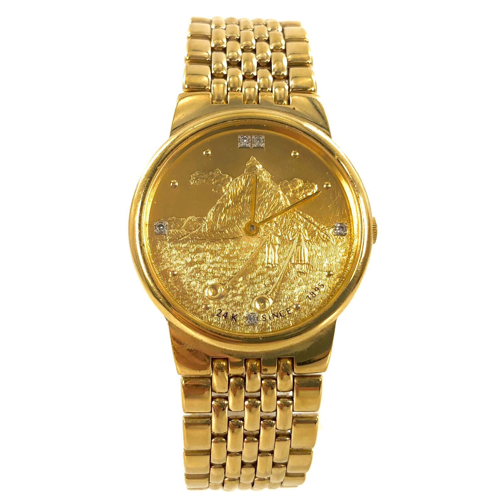 AUREOLE オレオール SW-565M コインウォッチ QZ/24K×SS 5Pダイヤ ゴールド文字盤 メンズ腕時計【OE-391】  Amazon.co.jp: [オレオール]AUREOLE 腕時計 日本製 3針 日常生活防水 ステンレスケース ステンレス無垢バンド クリスタルガラス  2ポイントプッシュバックル メンズ ...