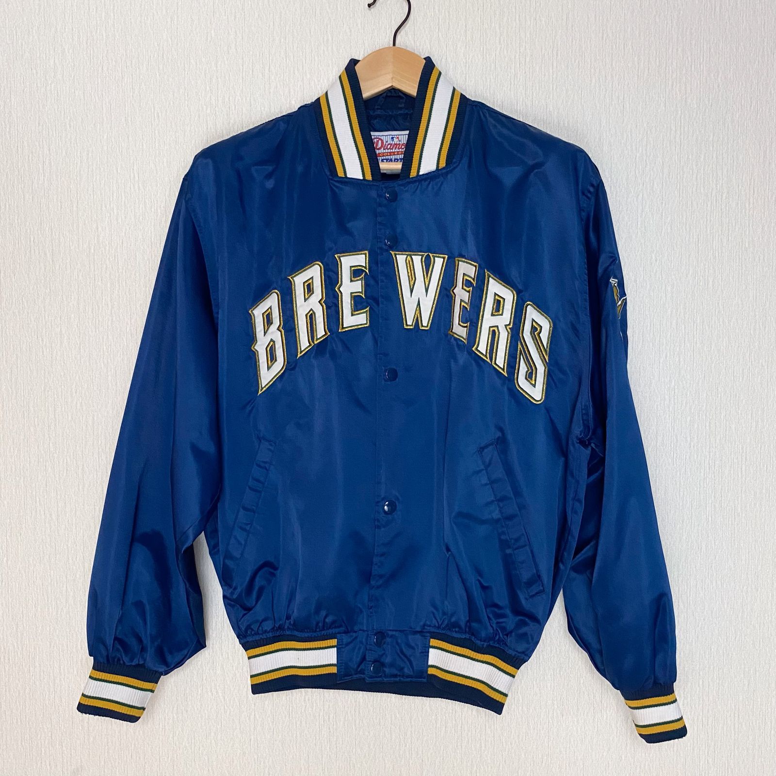 Vintage Starter Milwaukee Brewers Jacket Mens Large Blue