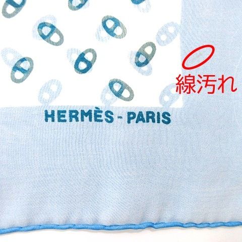 エルメス HERMES タグ付き カレ70 スカーフ シルク シェーヌダンクル 総柄 緑 グリーン 青 ブルー □U180 A0518 - メルカリ