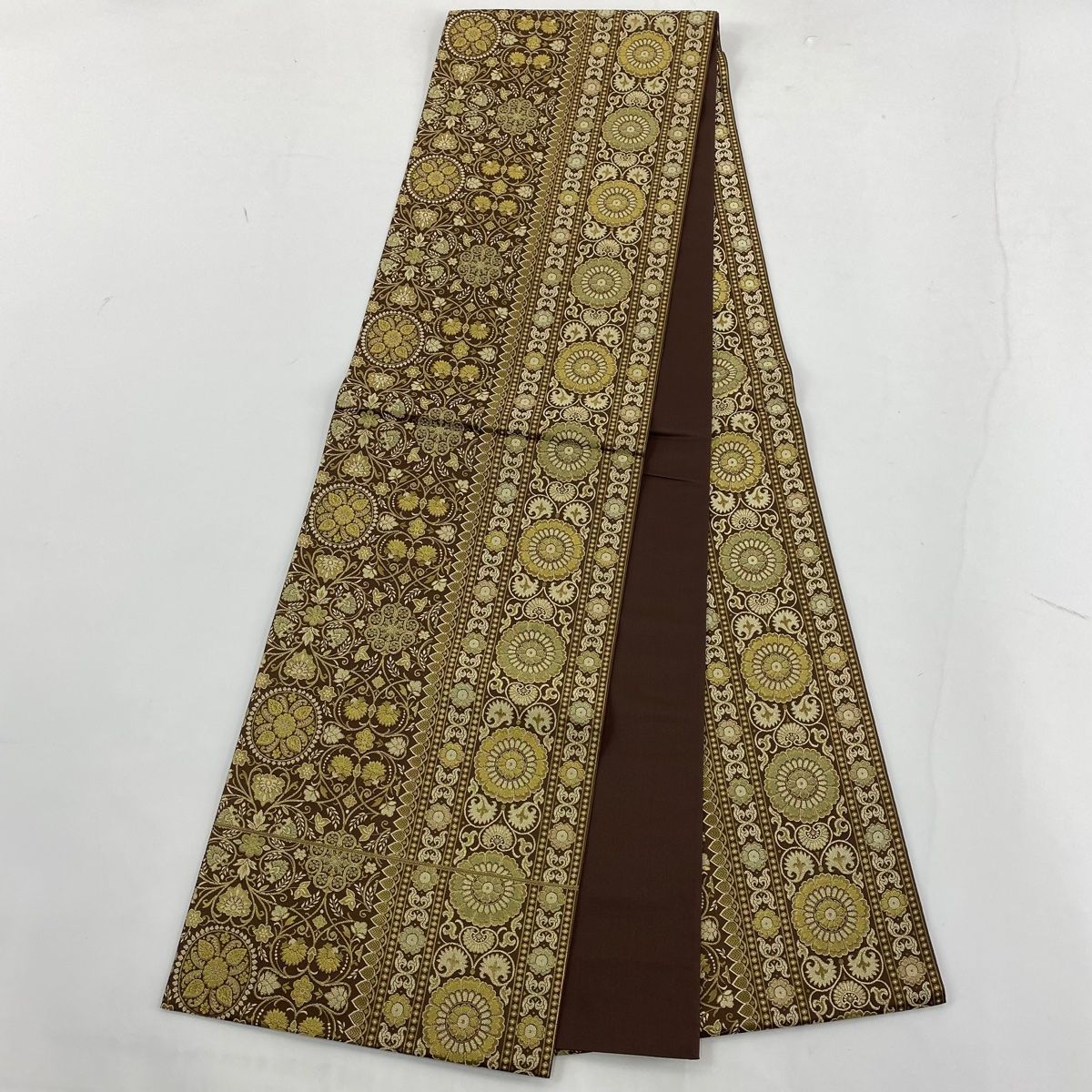 付下げ 身丈165cm 裄丈66cm M 袷 袋帯セット 草花 組紐 刺繍