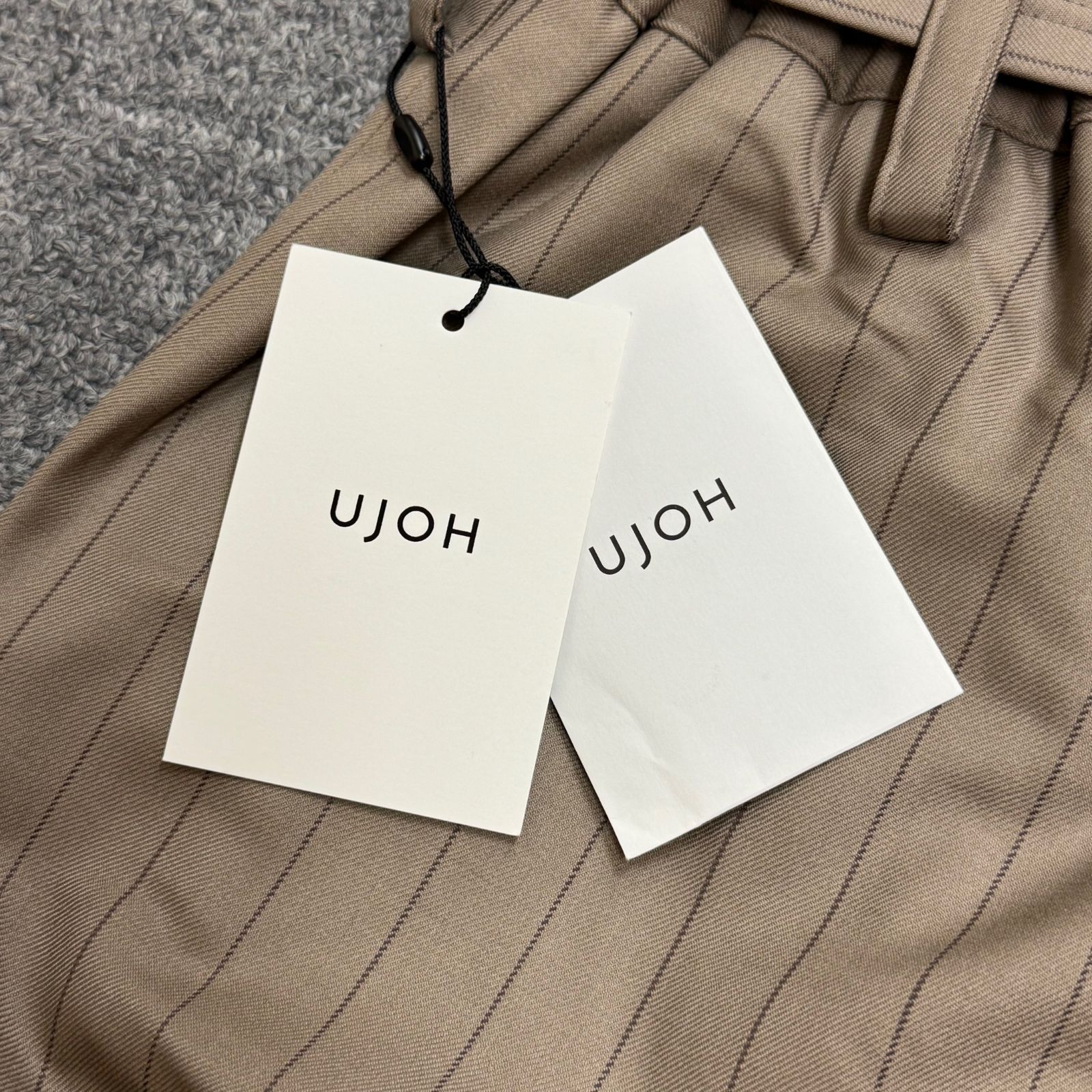 rejoice 　UJOH ウジョー　パンツ　ベージュ【M】　日本製 UJOH/ウジョー】《STUDIOUS別注》Wide Flare Cargo PNT/ワイド