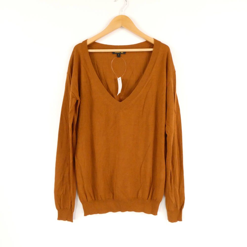 Drawer ドゥロワー 1513-106-3449 ニット 1 シルク カシミヤ Vネック 長袖 レディース AY6577A24