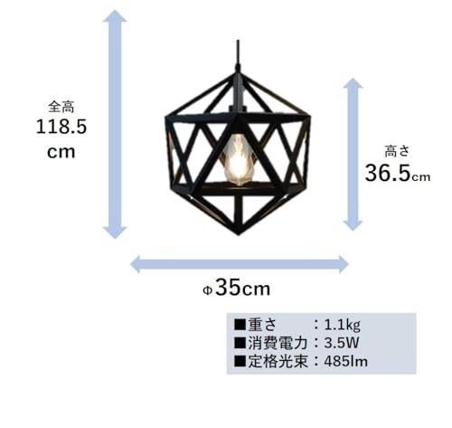 タキズミ （Takizumi）ペンダントライト LEDフィラメント形電球付属