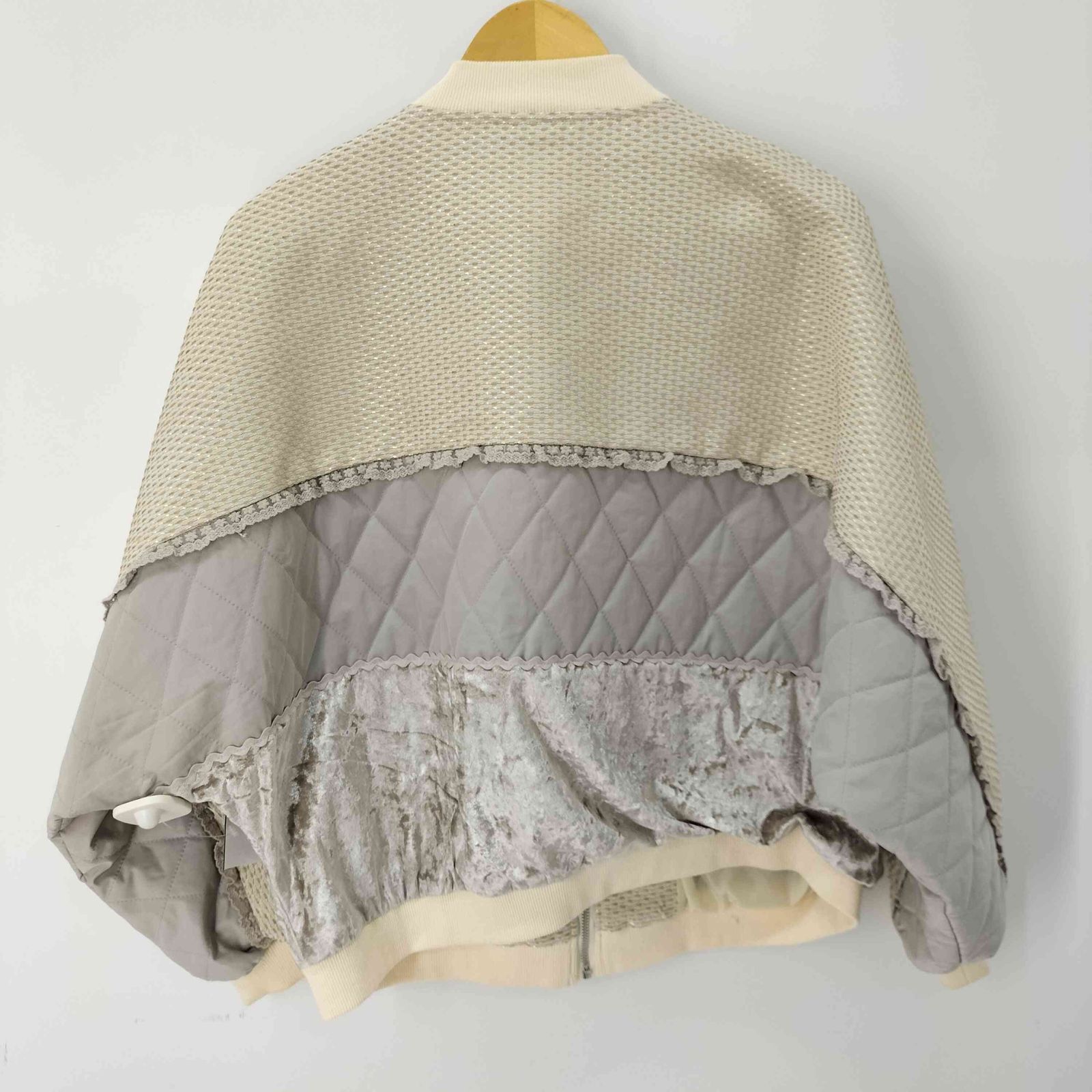 メリージェニー merry jenny ジャガード異素材ドルマンブルゾン