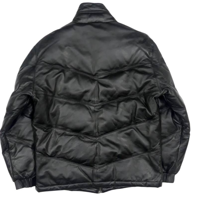 Licorice リコリス ダウンジャケット M レザー 羊革 ラムレザー 黒