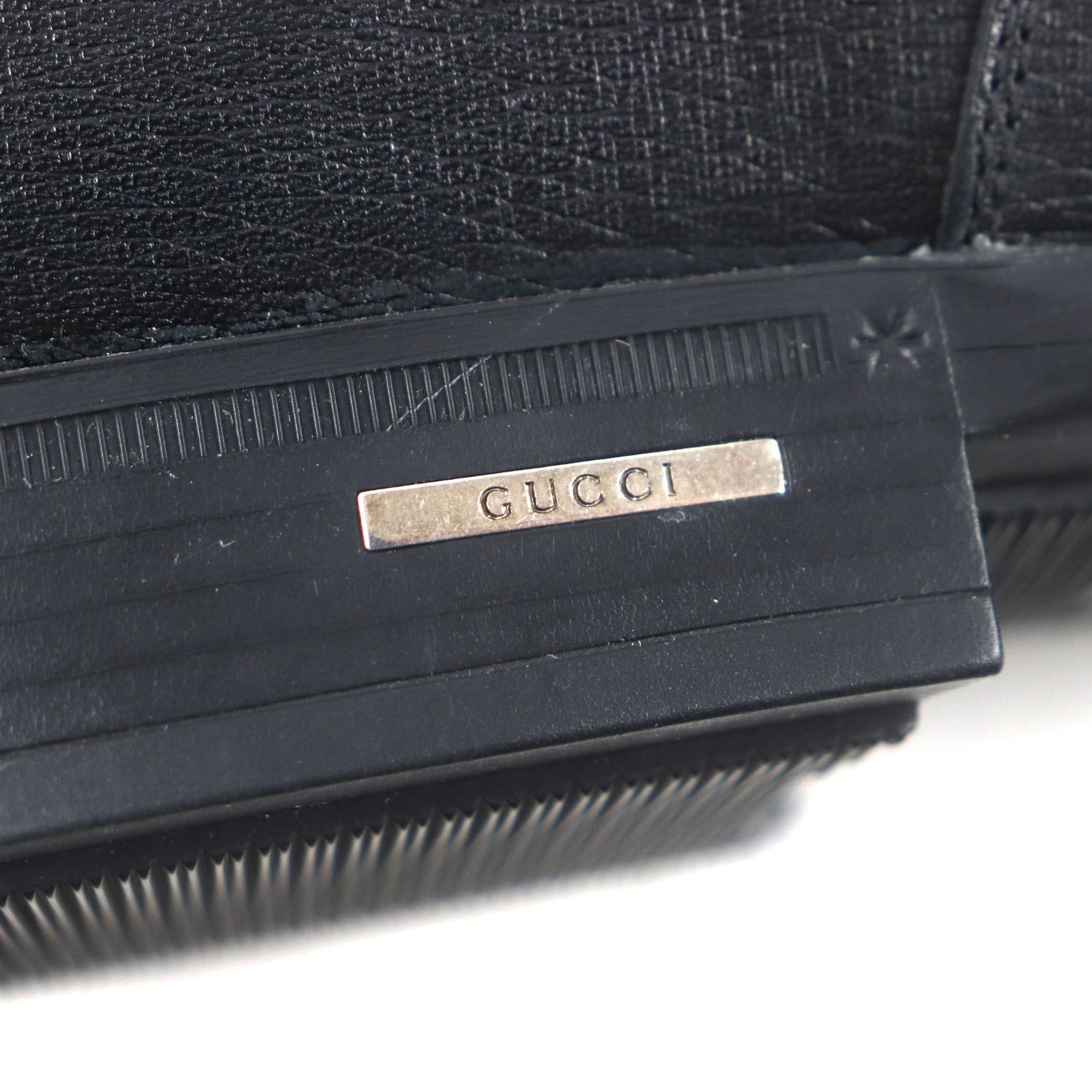 極美品▽GUCCI グッチ レザー サイドジップ レースアップ