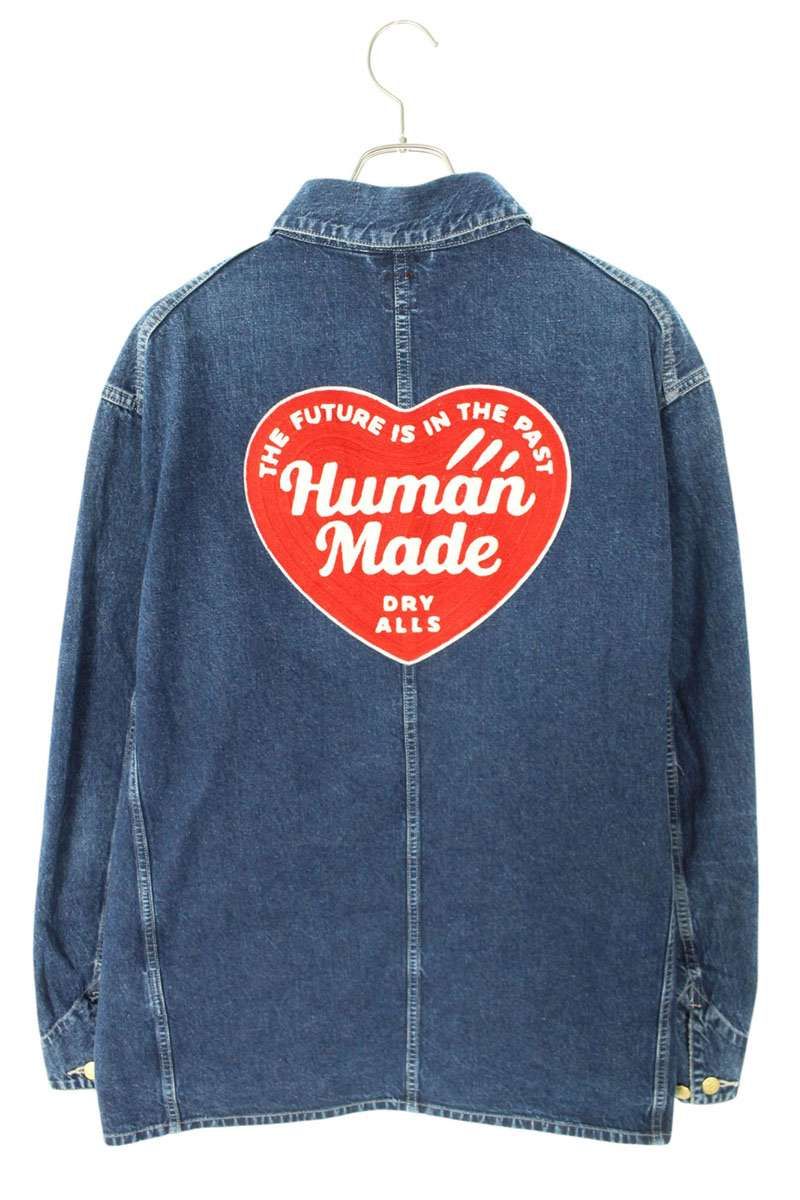 human made ハートデニム　カバーオール　ジャケット ヒューマンメイド DENIM COVERALL JACKET ハート刺繍