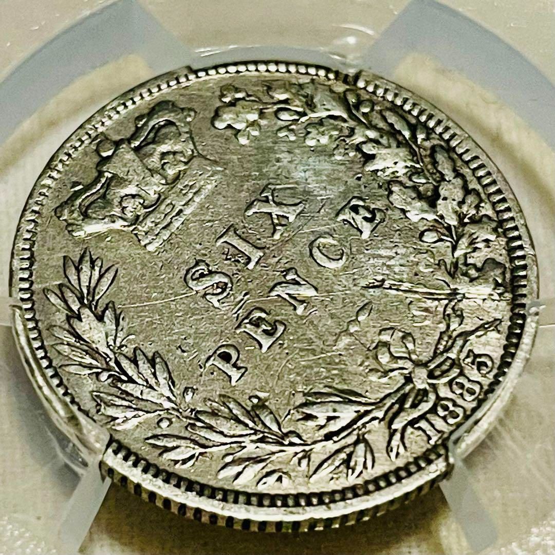 幸せの６ペンス銀貨 英国 ヴィクトリア 1885 PCGS VFDetails - メルカリ