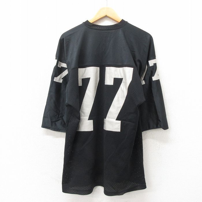 XL/古着 半袖 ビンテージ フットボール Tシャツ メンズ 80s 77 大きい