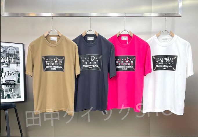 Maison Margiela メゾン マルジェラ 24S新作クラシックグラフィックレタークルーネックTシャツ 男女兼用