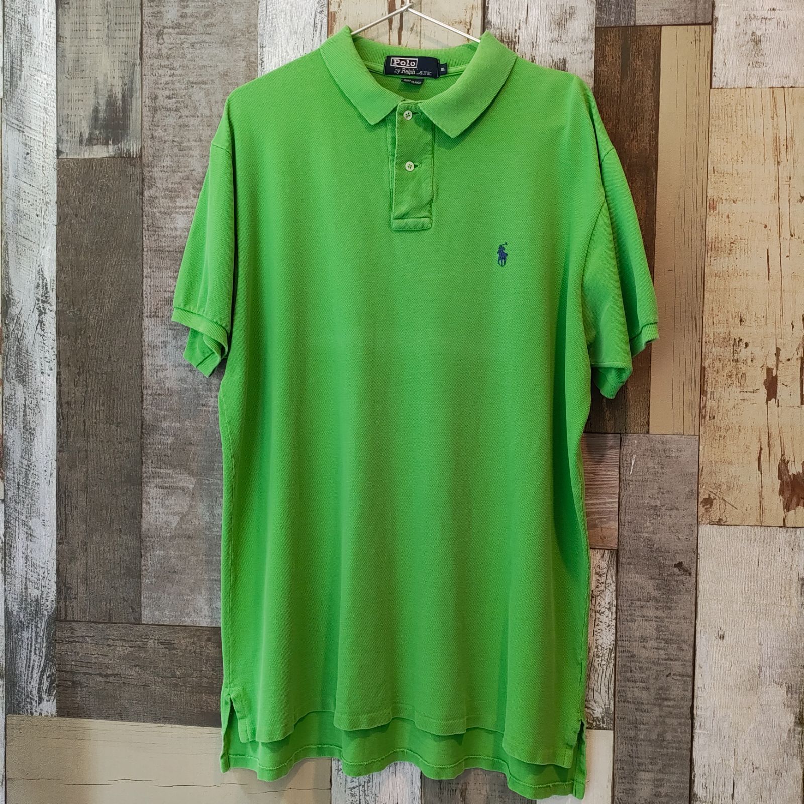 90's PoloRalphLauren S/S PoloShirt Green USA製 90年代 ポロ