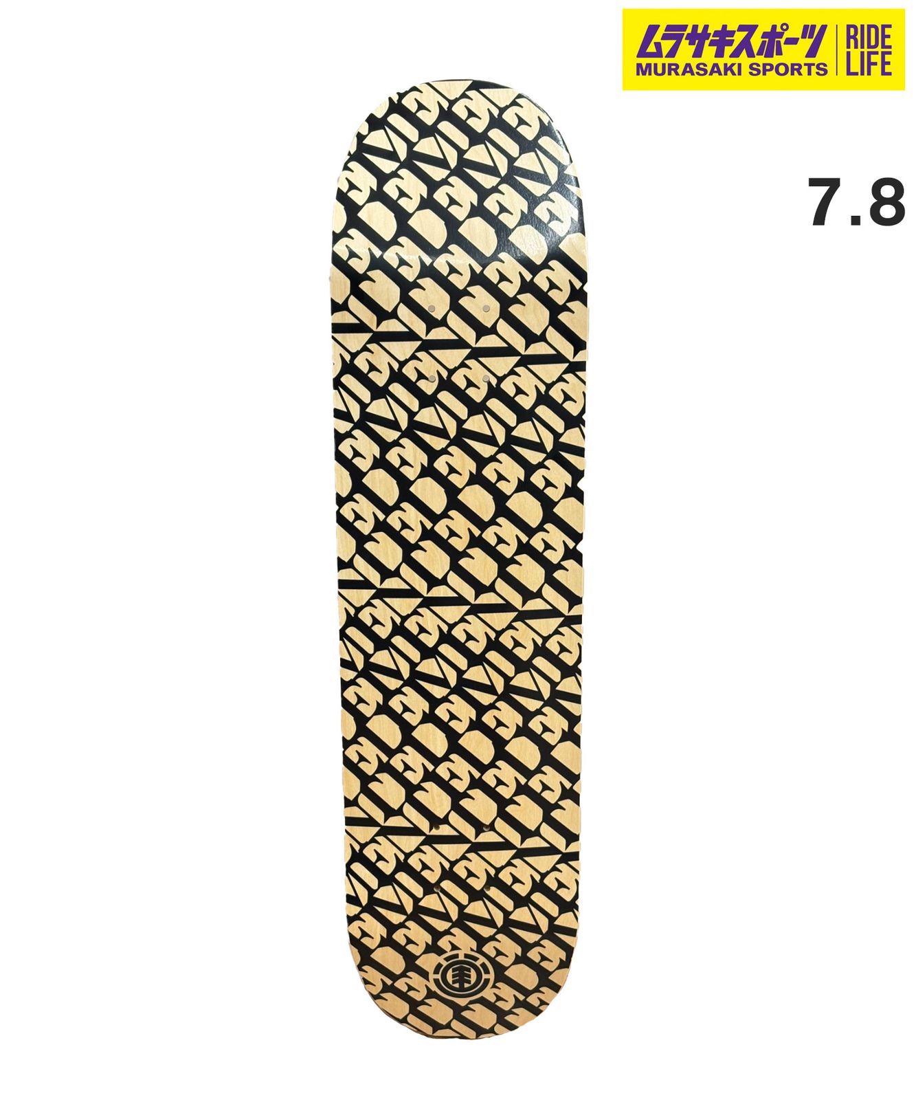 ムラスポ公式 ELEMENT エレメント スケートボード デッキ 7.8inch CONTINUOUS BLACK BF027-U01 ムラサキスポーツ