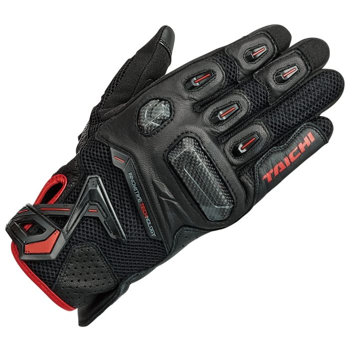 5営業日で発送 RSタイチ RSTAICHI RST442 ラプター メッシュ グローブ BLACK RED WL