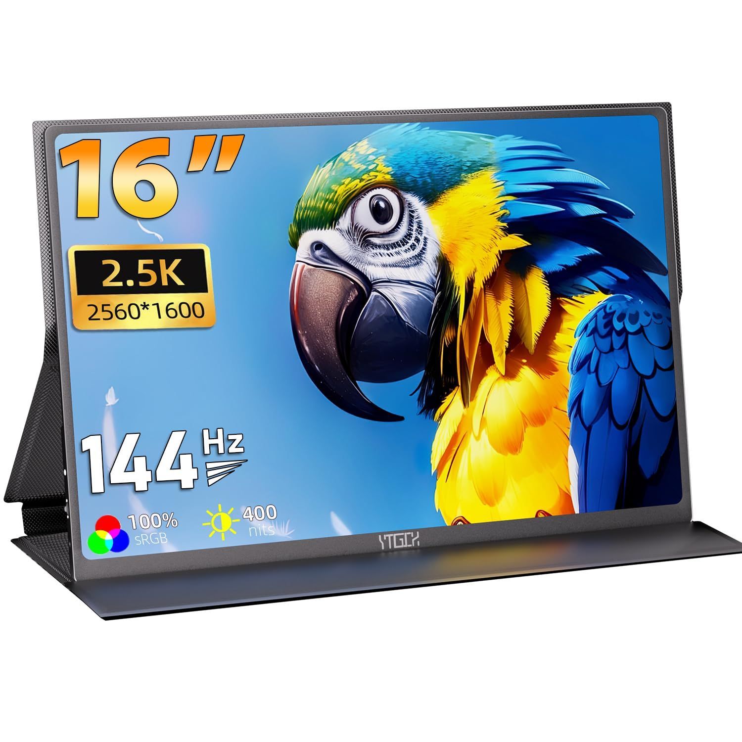 【人気商品】2.5K ポータブルモニター モバイルモニター ノートパソコン用 144Hz QHD フリッカーフリー技術 16インチ 内蔵スピーカー USB-C モバイルディスプレイ HDMI ポータブルスクリーン ゲー