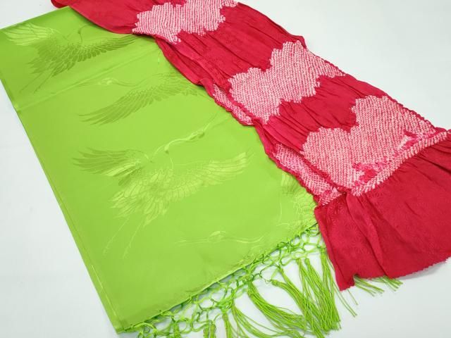 総絞り 雲取り梅文