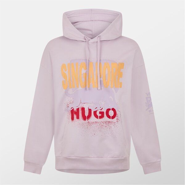 【送料無料】 フューゴ メンズ パーカー・スウェット アウター Hugo Sngpre02-Rb24 Sn99 Lt/Pstl Purple