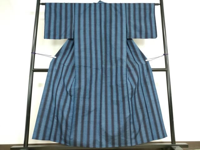 平和屋着物▽上質な紬 単衣 地紙風景文 正絹 逸品 CAAV3771dy