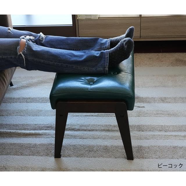 【新作】 数量 アンティークソファ レザー チェア レトロ PVC ダイニングチェア 合成皮革 コンパクト 1人掛け ウィズソファ ソファ PVCブラック スツール オットマン vn001-ot With