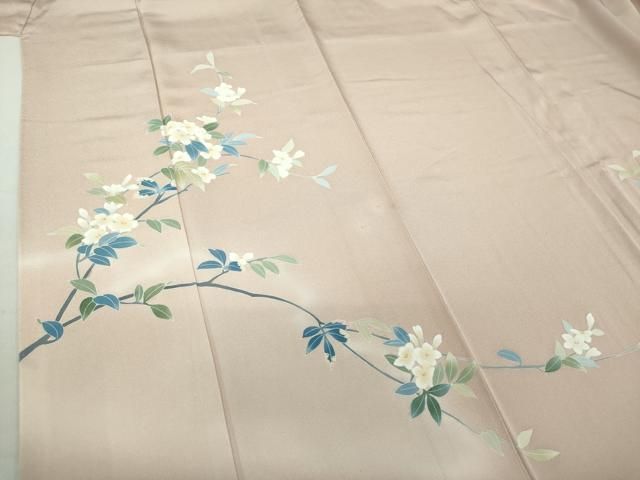 平和屋着物○本加賀友禅作家 南克治 訪問着 枝花文 暈し染め 正絹 逸品  