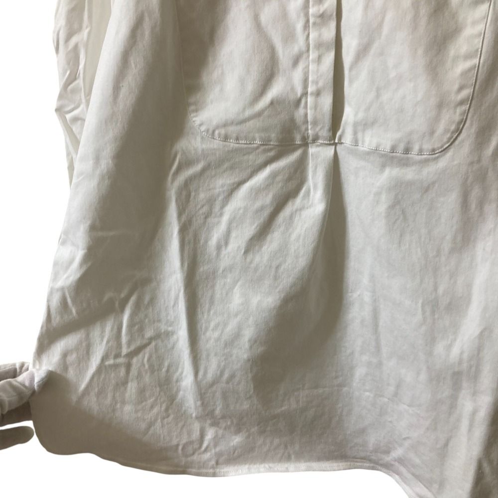 美品 Pale Jute ペールジュート ストレッチ ラウンドカラーシャツ ブラウス サイズF ホワイト レディース 古着 中古 中古】美品 Pale Jute ペールジュート ストレッチ ラウンド