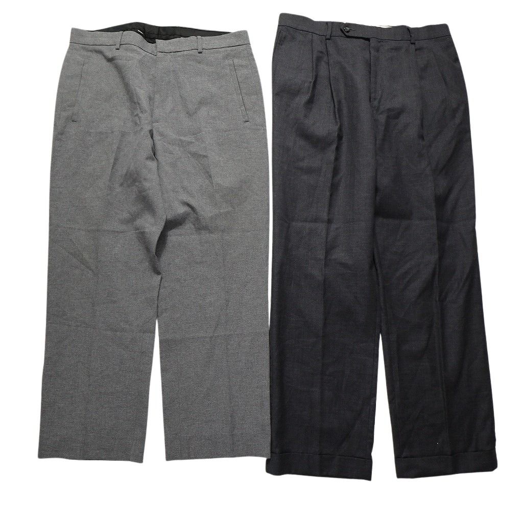 古着卸 ブランドMIX スラックス パンツ 8枚セット メンズ Ｍ 32 33 34 40 42 バーバーリーラルフローレン アルマーニ 古着 NB9838 KIN-KAAI_COM