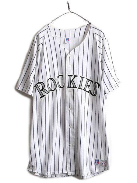 90s USA製 MLB ラッセル ロッキーズ ベースボールシャツ XXL 野球 90s USA製 MLB ラッセル ロッキーズ ベースボールシャツ XXL