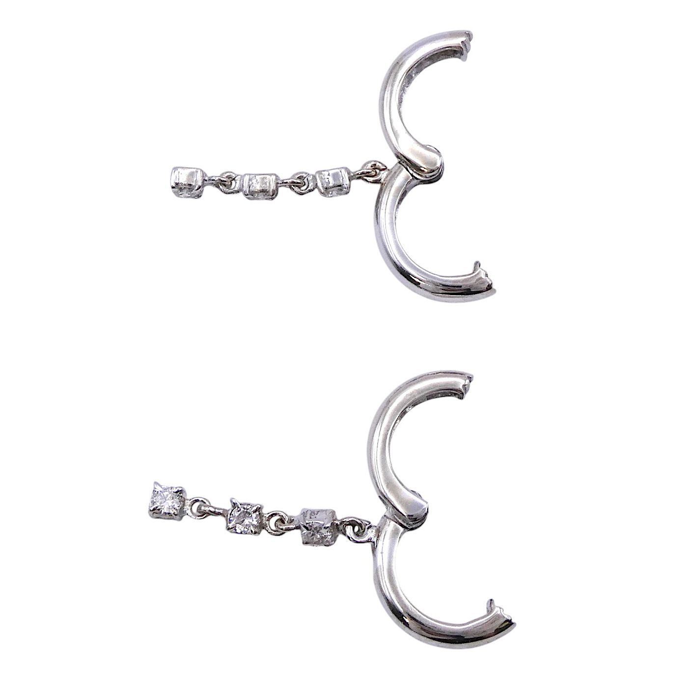 K14WG フープ イヤリング ダイヤモンド0.10ct/0.10ct - メルカリ 