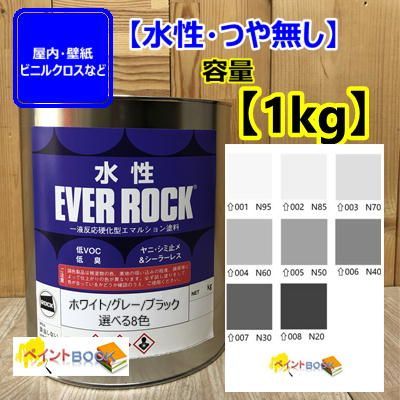 ホワイト/グレー/ブラック 【1kg】 水性塗料 つや無し DIY 白 黒 - メルカリ