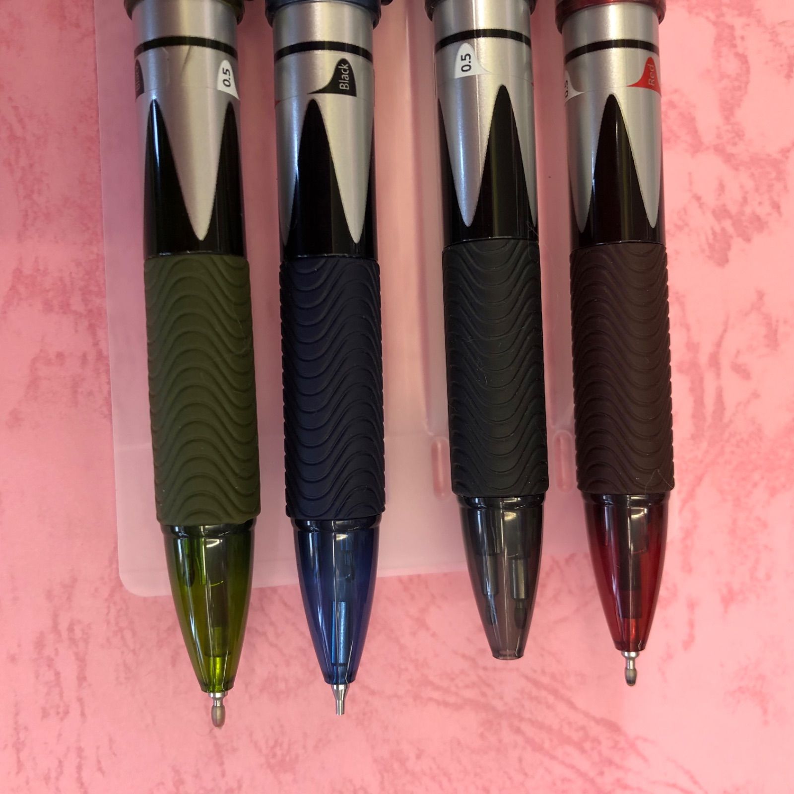 廃番 ぺんてる エナージェル シャープ&2色ゲルボールペン 4本