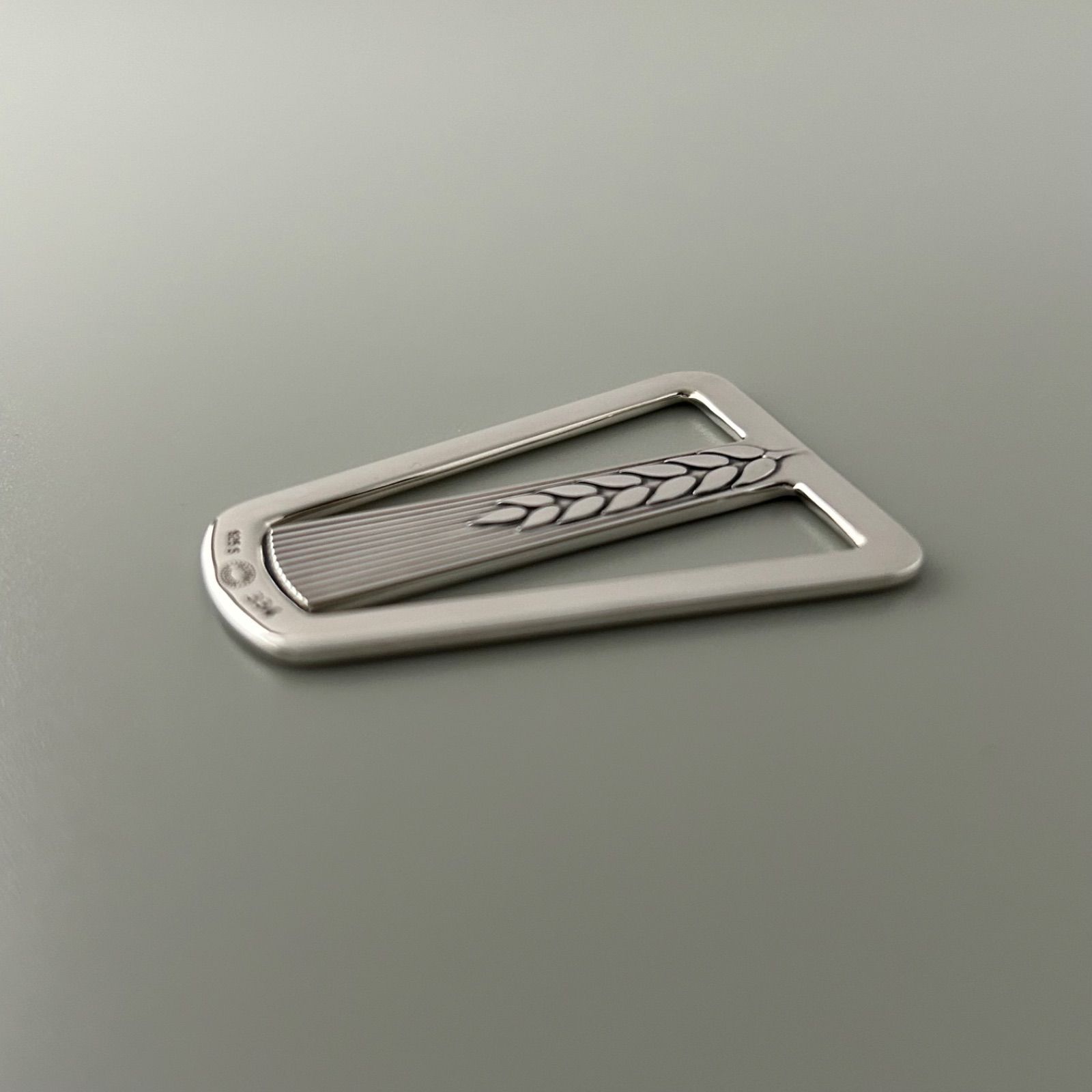 美品 マネークリップ ♯334 ジョージジェンセン/  ジョージジェンセン マネークリップ 334 稲穂 Ear of rice AG925