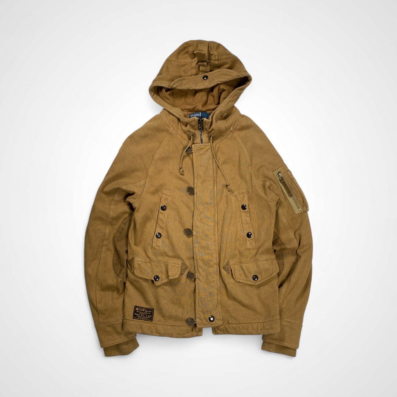 Polo by Ralph Lauren ポロ バイ ラルフローレン | モーターサイクルジャケット N-3B 裏サーマル ブラウン SIZE S