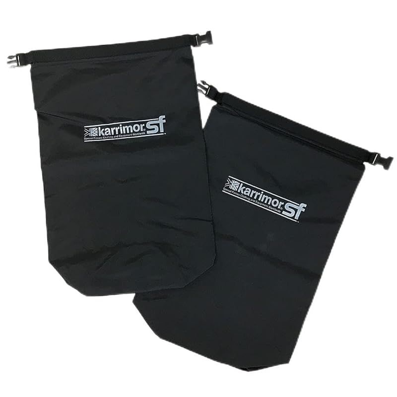 カリマーSF ドライバッグ10ペア（10Lx2個セット) D0SP Karrimor Sf Dry Bag Pair 耐水バッグ 耐水袋 防水バッグ 防水袋 (ブラックD0SP7)