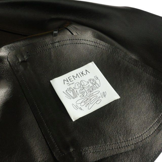 レリアン Leilian ネミカ NEMIKA ラムレザー ライダースジャケット ブルゾン 長袖 11 ブラック 黒 7754180 NICORILABO_COM