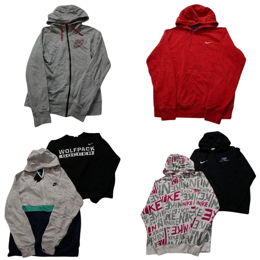 古着卸 ナイキ NIKE スウェット 6枚セット メンズ M 総柄 デットストック ハーフジップ スウォッシュ 古着 NC0993