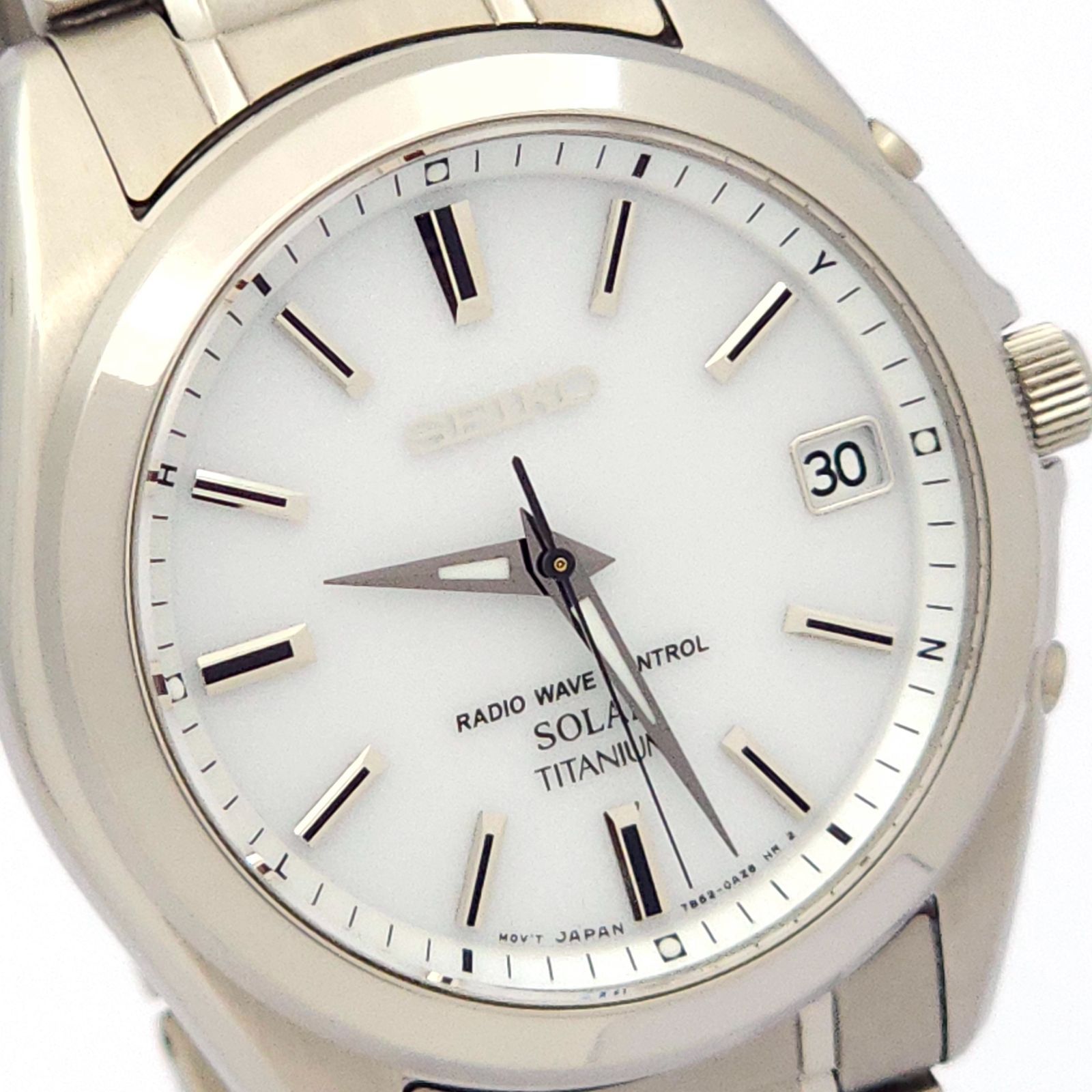 ☆良品 SEIKO セイコー 7B52-0AK0 ソーラー電波 動作品 チタニウム