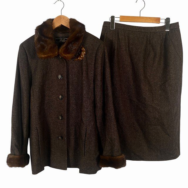レリアン Leilian 2WAY セットアップ ジャケット スカート