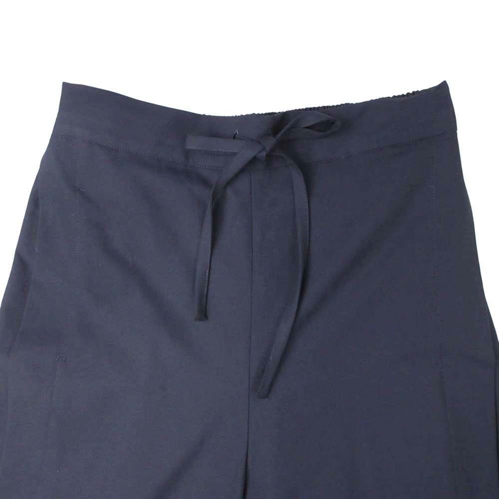 美品 LOHEN 2タックサテンパンツ ブルー 38 ローヘン