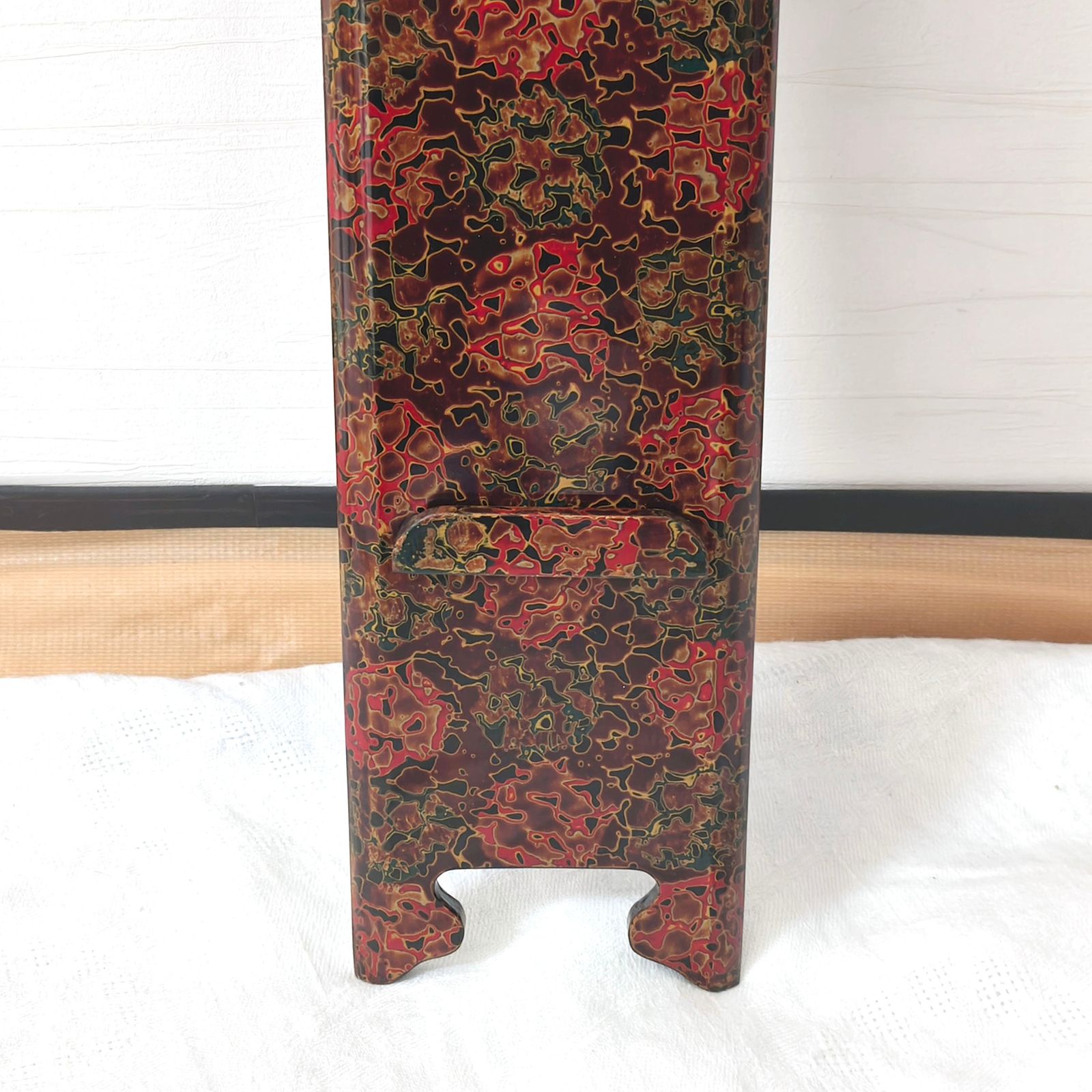 津軽塗（唐塗）バカ塗り・色紙額・額縁・『一味真』・雅雪・印刷・No