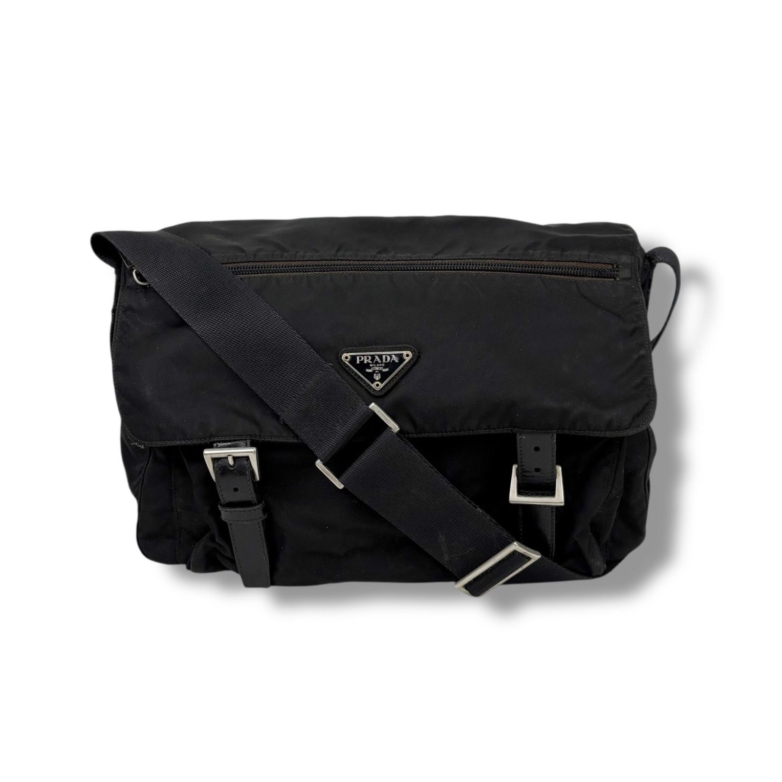 PRADA ボディバッグ　三角ロゴ　ナイロン　テスート　ブラック　クロスボディ 楽天市場】【中古】 プラダ ボディバッグ 三角ロゴ テスート
