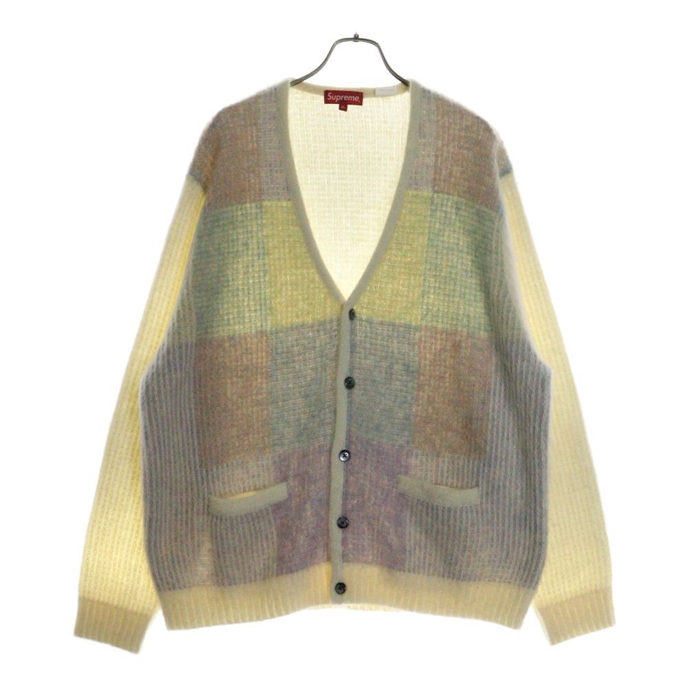 トップス supreme brushed grid cardigan 22SS Supreme Brushed Grid Cardigan (SS22) - $198