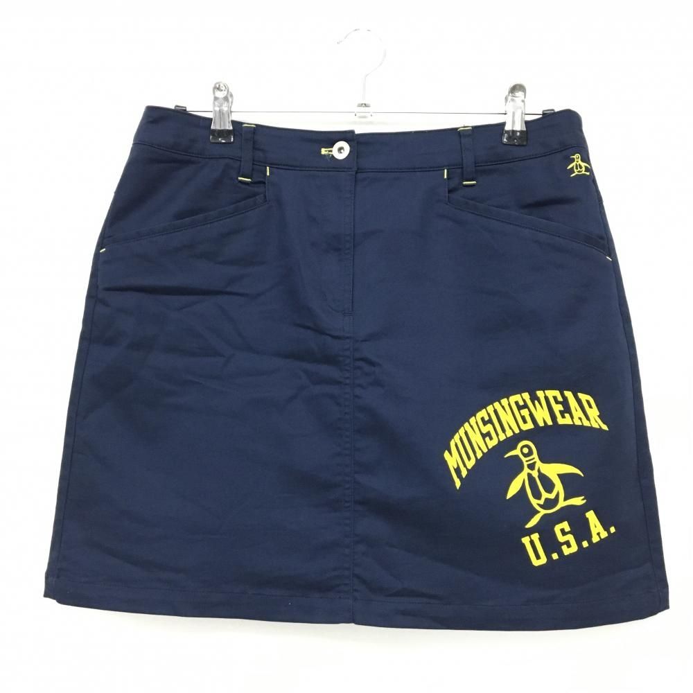 マンシングウェア女性用フード付き前開きパーカーM ネイビー（紺色