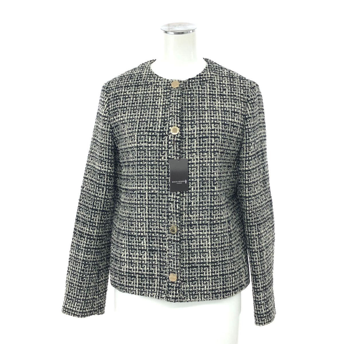 未使用品 MACKINTOSH マッキントッシュロンドン ウールツイードノー 