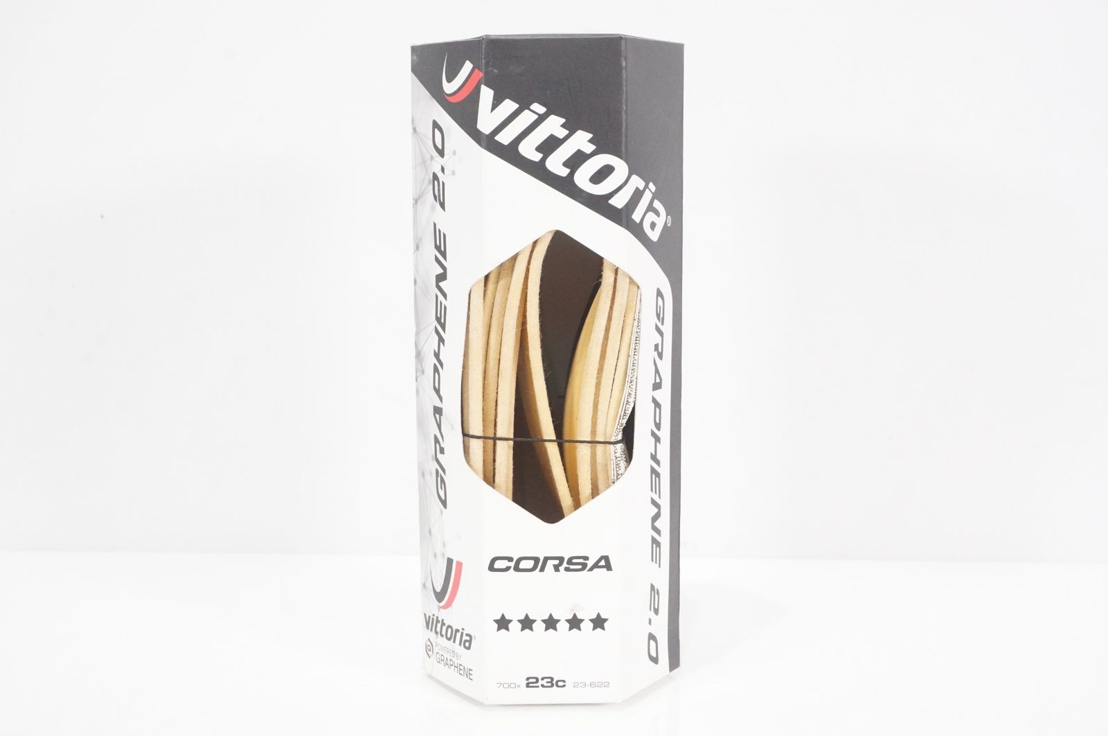 未使用 VITTORIA CORSA GRAPHENE 2.0 700×23C Vittoria Corsa Pro fold TLR para-blk-blk G2.0 (700 x 28c
