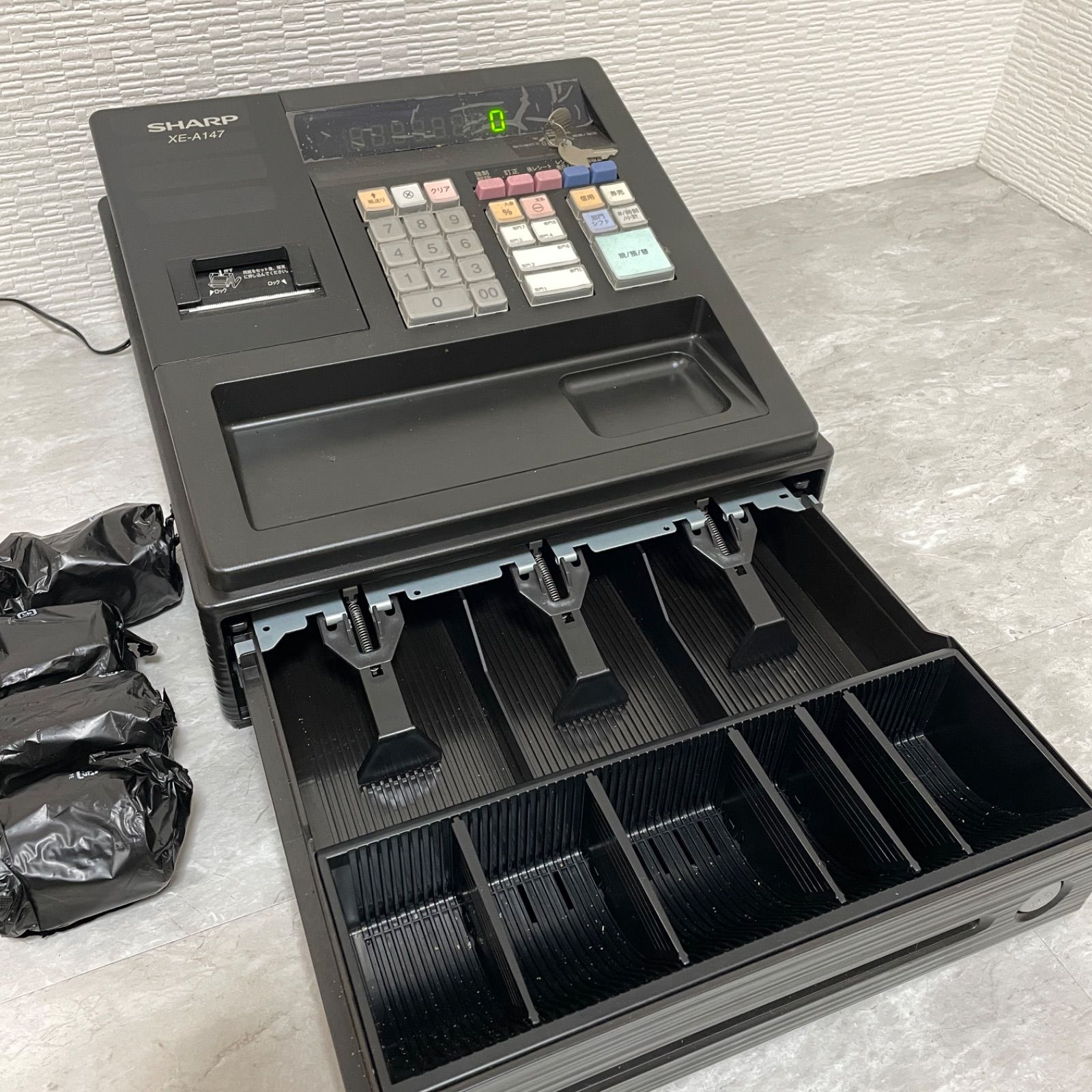 未開封新品 シャープ レジスター XE-A147B ブラック Amazon | シャープ 電子レジスタ 8部門 ブラック系 XE-A147-B